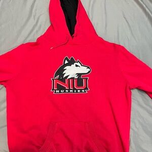 Stadium Athletics Red and Black Hoodie